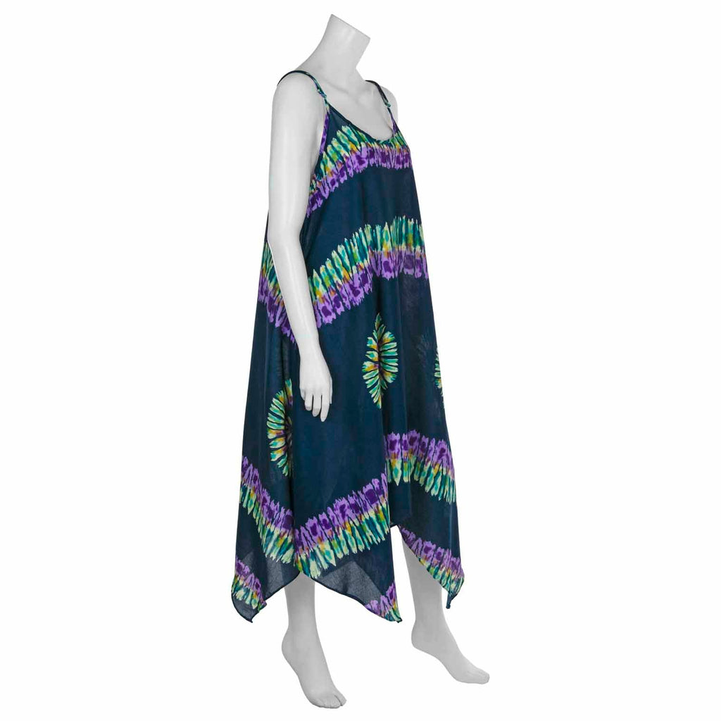 Muted Tie Dye Strappy Dress-Siesta Crafts
