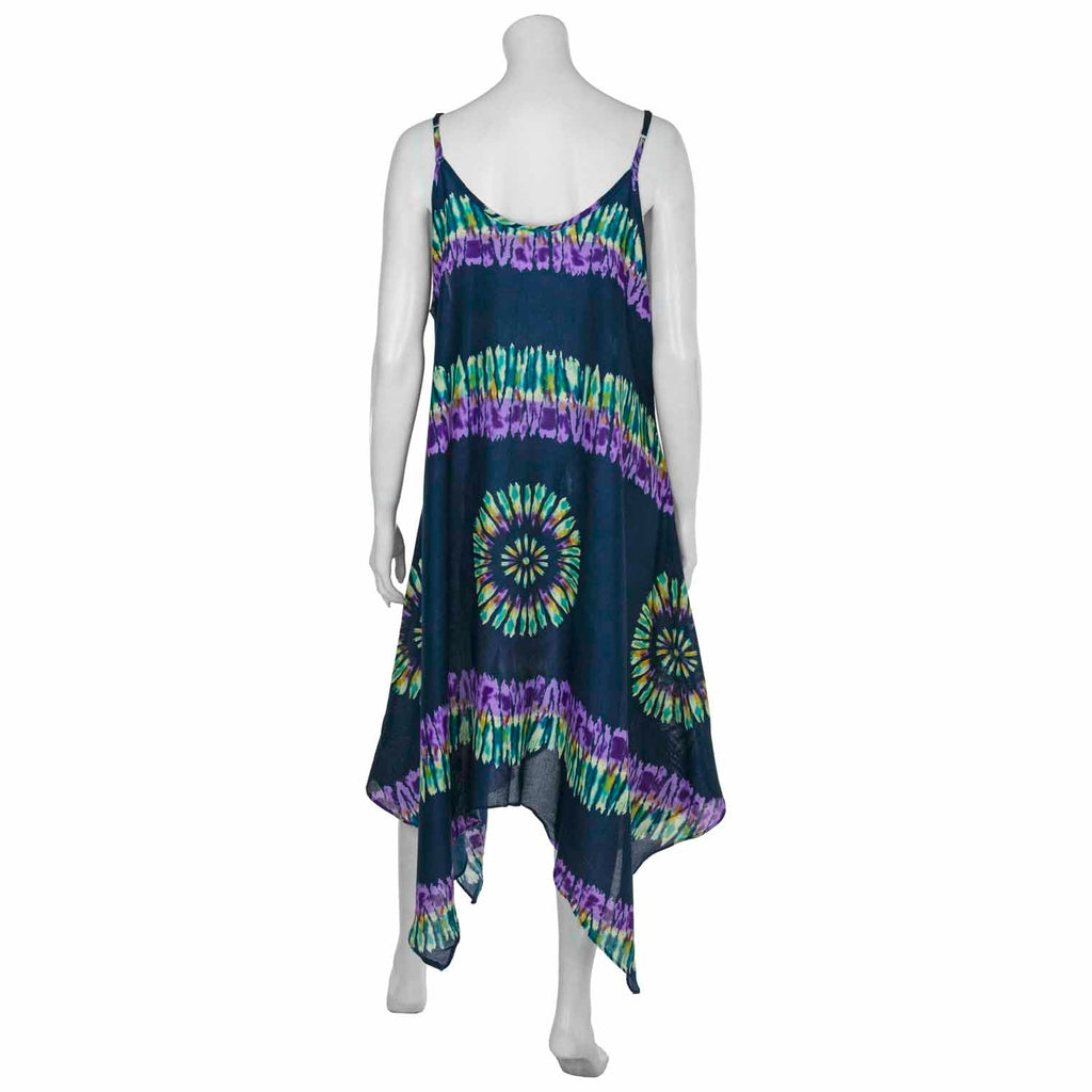 Muted Tie Dye Strappy Dress-Siesta Crafts