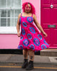 Bright and Bold Tie Dye Strappy Dress-Siesta Crafts