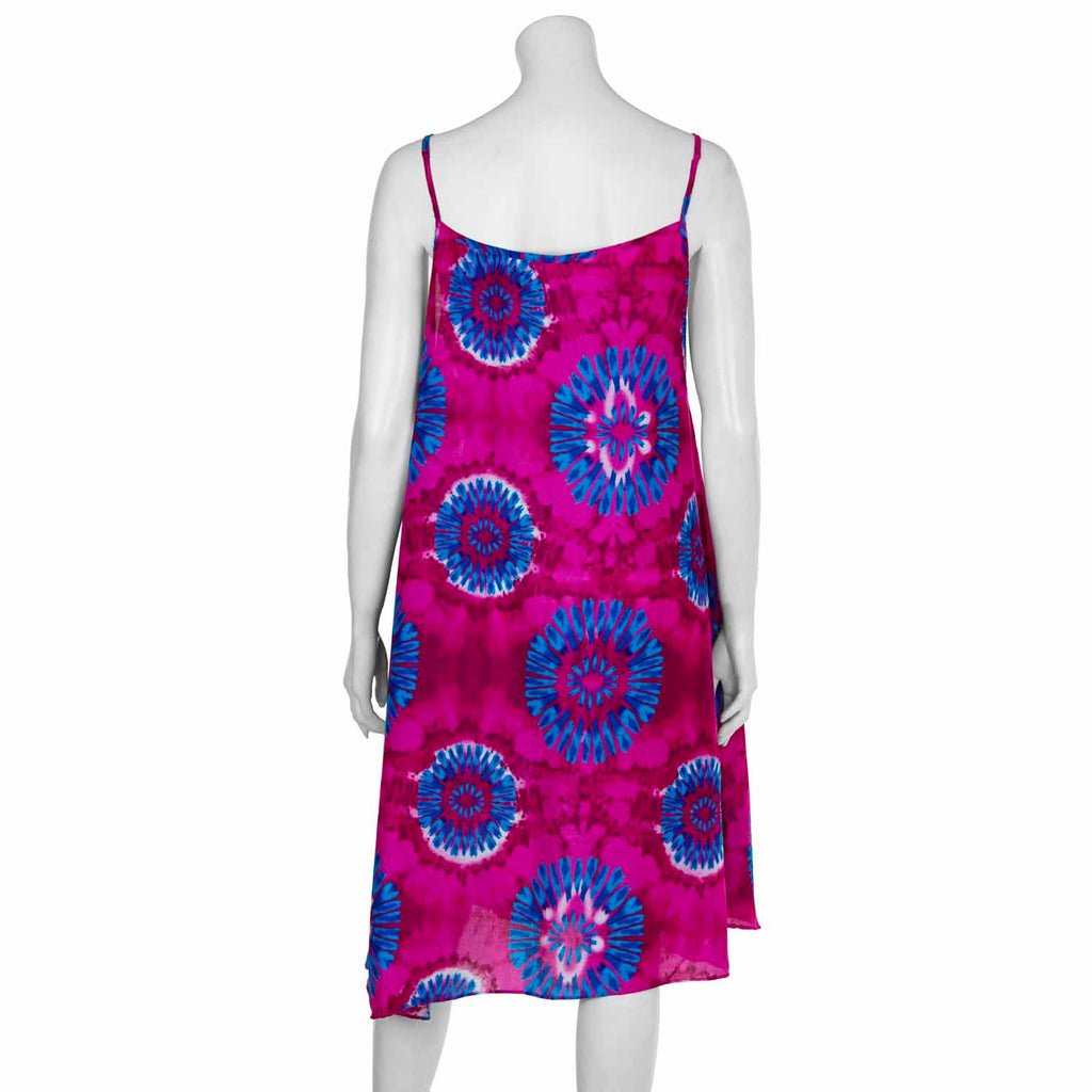 Bright and Bold Tie Dye Strappy Dress-Siesta Crafts
