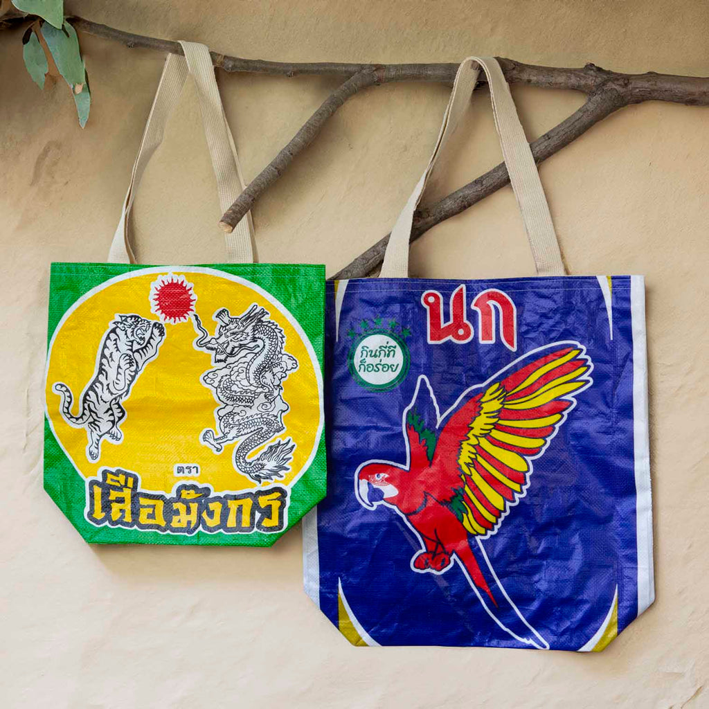 Recycled Rice Bag Tote-Siesta Crafts
