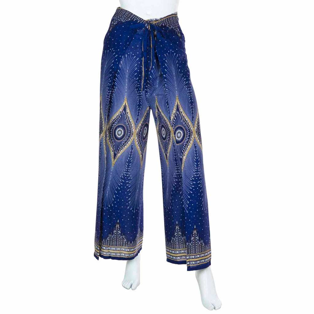 Festival Print Wrap Trousers-Siesta Crafts