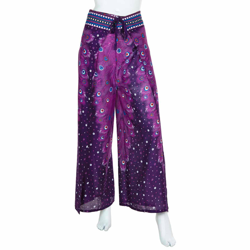 Festival Print Wrap Trousers-Siesta Crafts