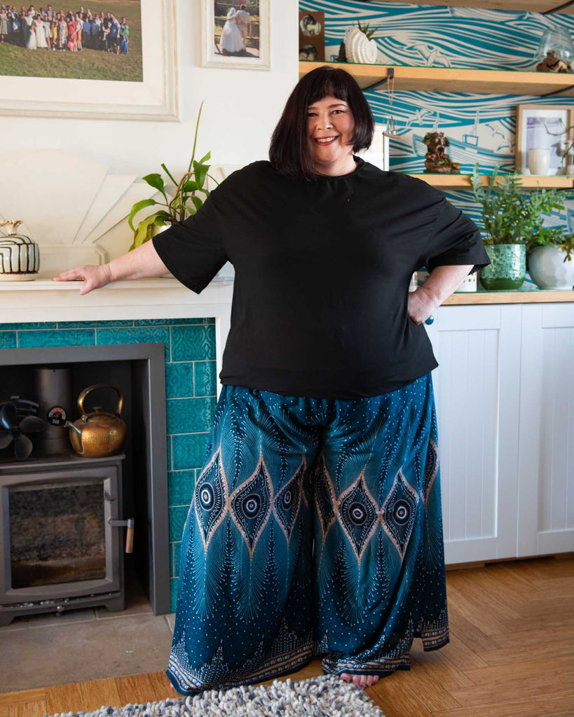 Festival Print Wrap Trousers-Siesta Crafts