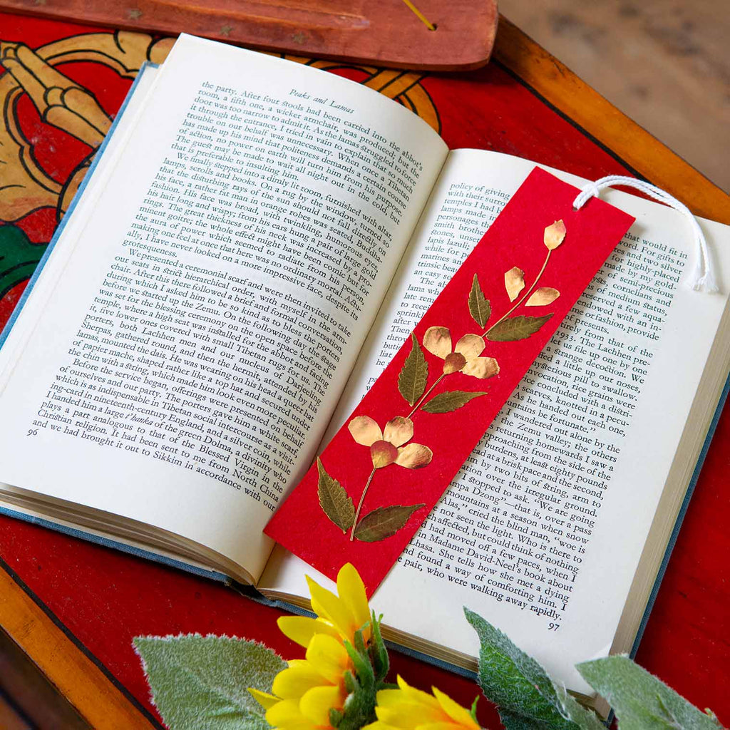 Thai Pressed Flower Bookmarks - Pack of 8-Siesta Crafts