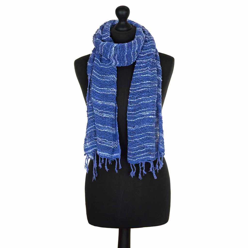Woven Cotton Scarf-Siesta Crafts