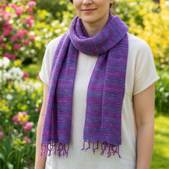 Woven Cotton Scarf-Siesta Crafts