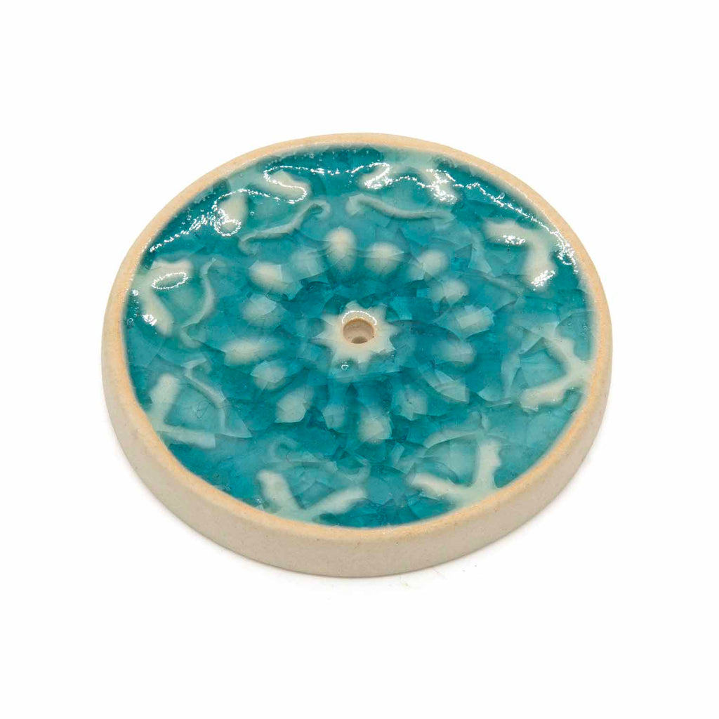 Mandala Crystal Glaze Incense Holder-Siesta Crafts
