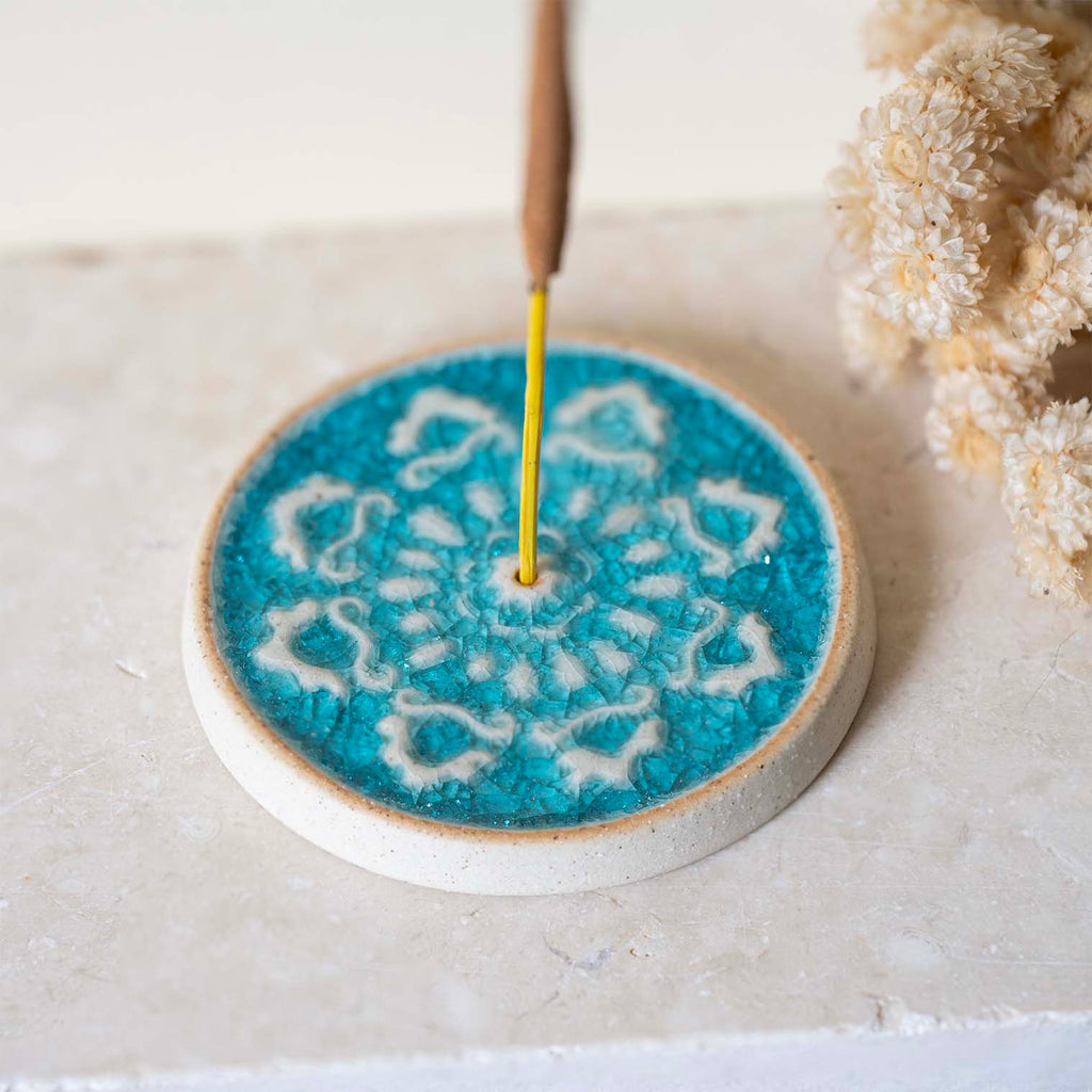Mandala Crystal Glaze Incense Holder