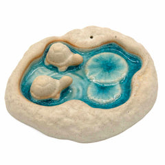 Double Turtle Lagoon Incense Holder-Siesta Crafts