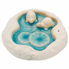 Double Turtle Lagoon Incense Holder-Siesta Crafts