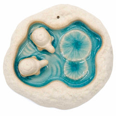 Double Turtle Lagoon Incense Holder-Siesta Crafts
