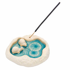 Double Turtle Lagoon Incense Holder-Siesta Crafts