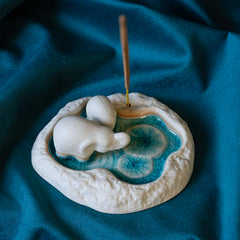 Double Elephant Lagoon Incense Holder