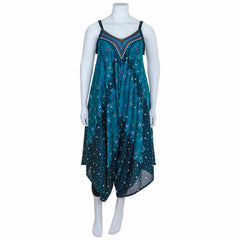 Cami Harem Peacock Feather Jumpsuit-Siesta Crafts
