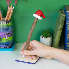 Santa Hat Sawdust Pencil-Siesta Crafts