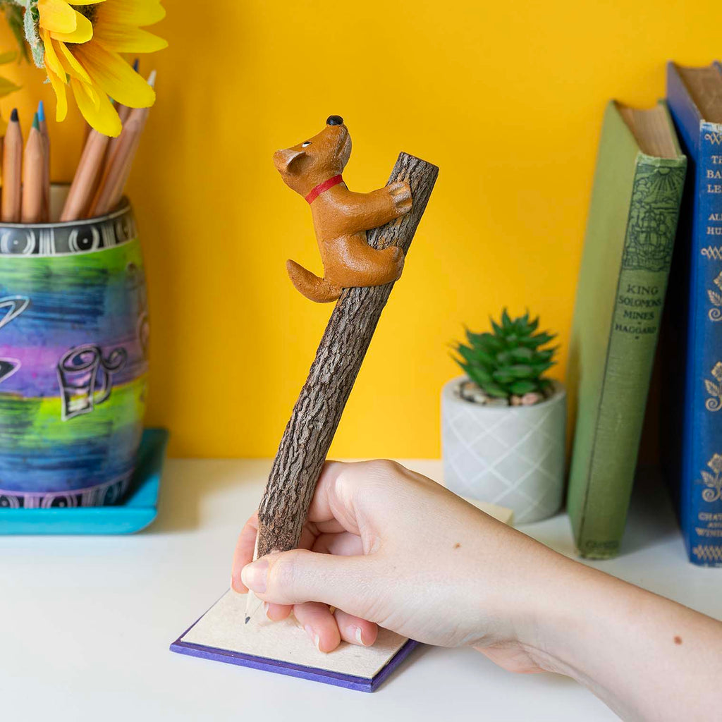 Dog Sawdust Pencil-Siesta Crafts