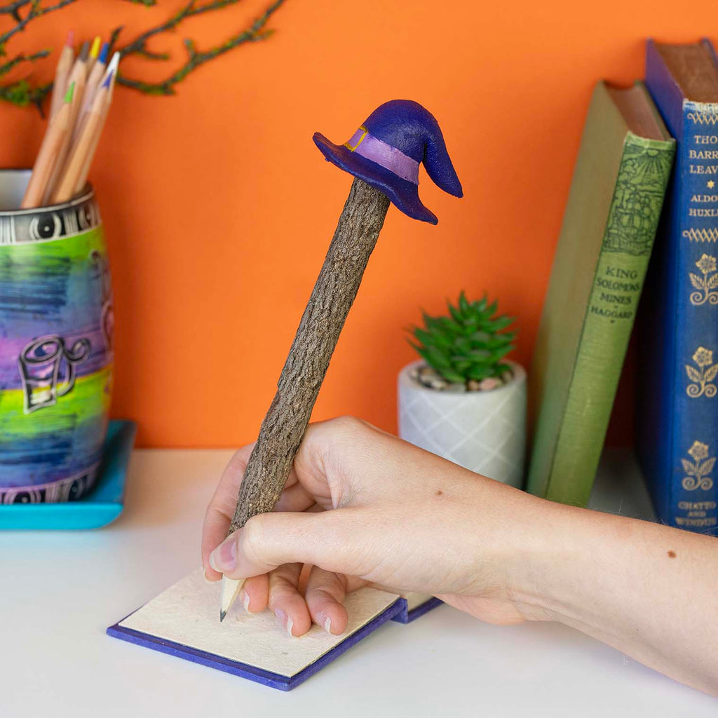 Witch's Hat Sawdust Pencil-Siesta Crafts