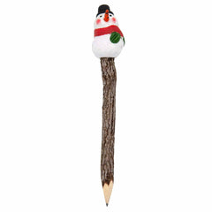 Snowman Sawdust Pencil-Siesta Crafts