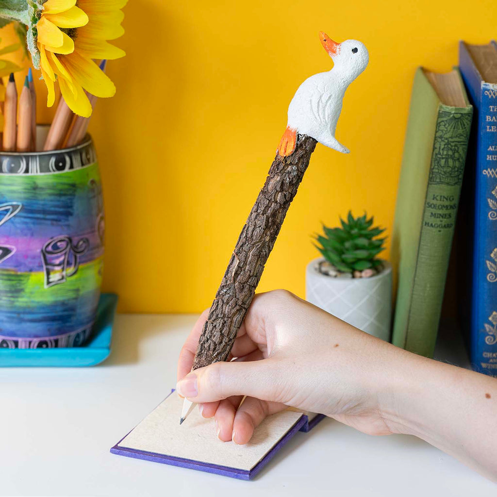 Duck Sawdust Pencil-Siesta Crafts