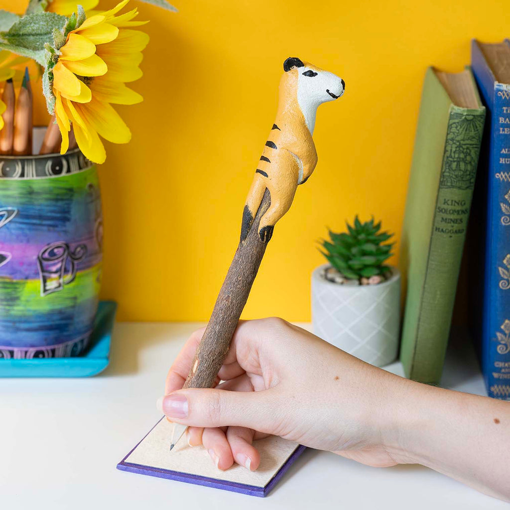 Meerkat Sawdust Pencil-Siesta Crafts