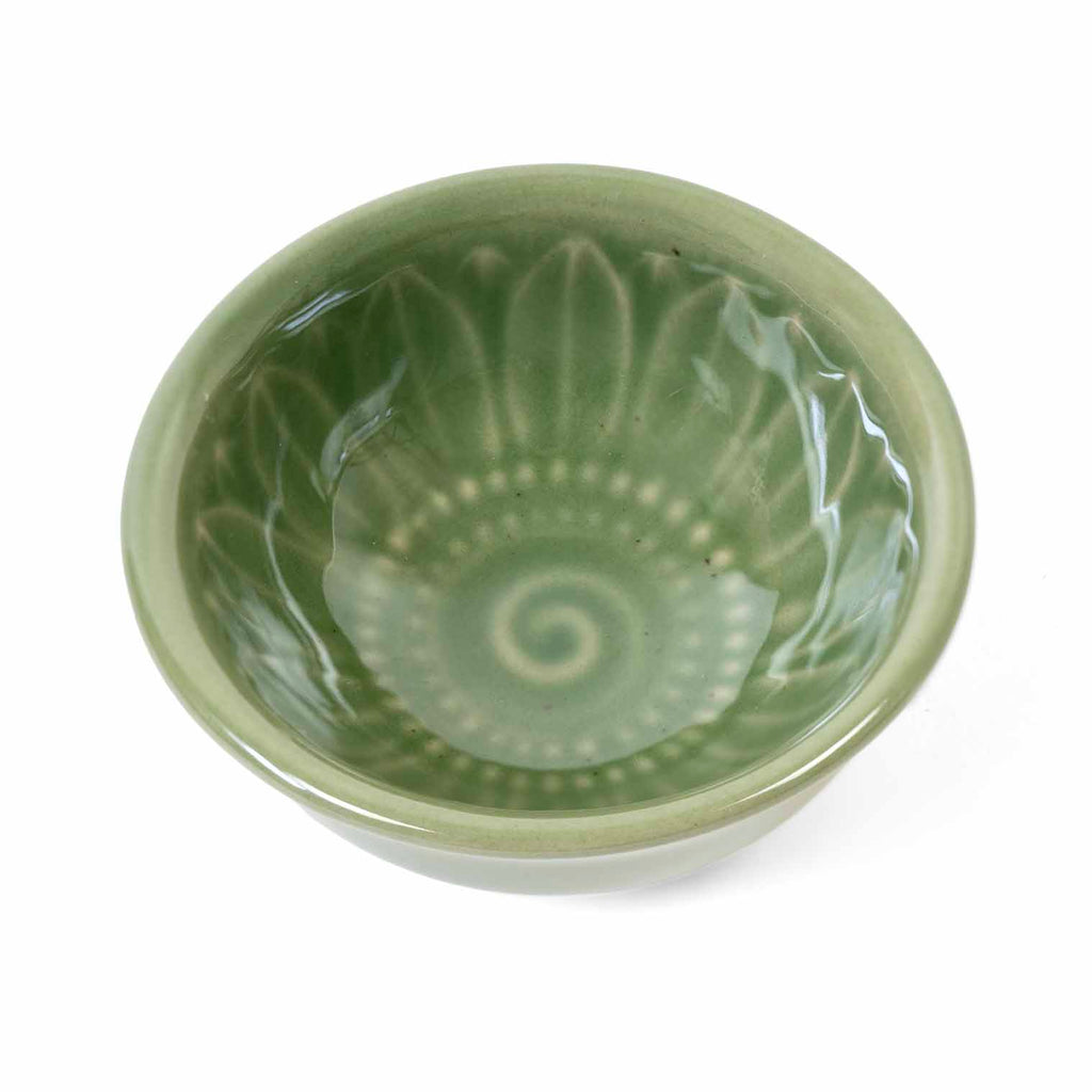 Embossed Ceramic Mini Trinket Dish - Thai Daisy-Siesta Crafts
