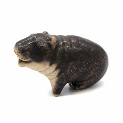 Ceramic Pygmy Hippo Figurine - Small-Siesta Crafts