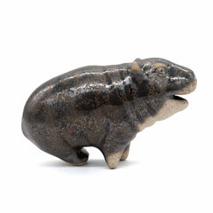 Ceramic Pygmy Hippo Figurine - Small-Siesta Crafts