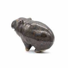 Ceramic Pygmy Hippo Figurine - Small-Siesta Crafts