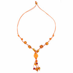 Wood and Crochet Bead Necklace-Siesta Crafts