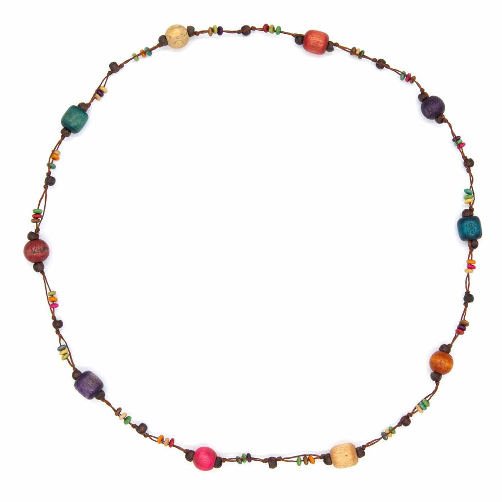 Wooden Bead and String Necklace-Siesta Crafts