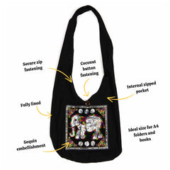 Sequin Elephant Shoulder Bag-Siesta Crafts