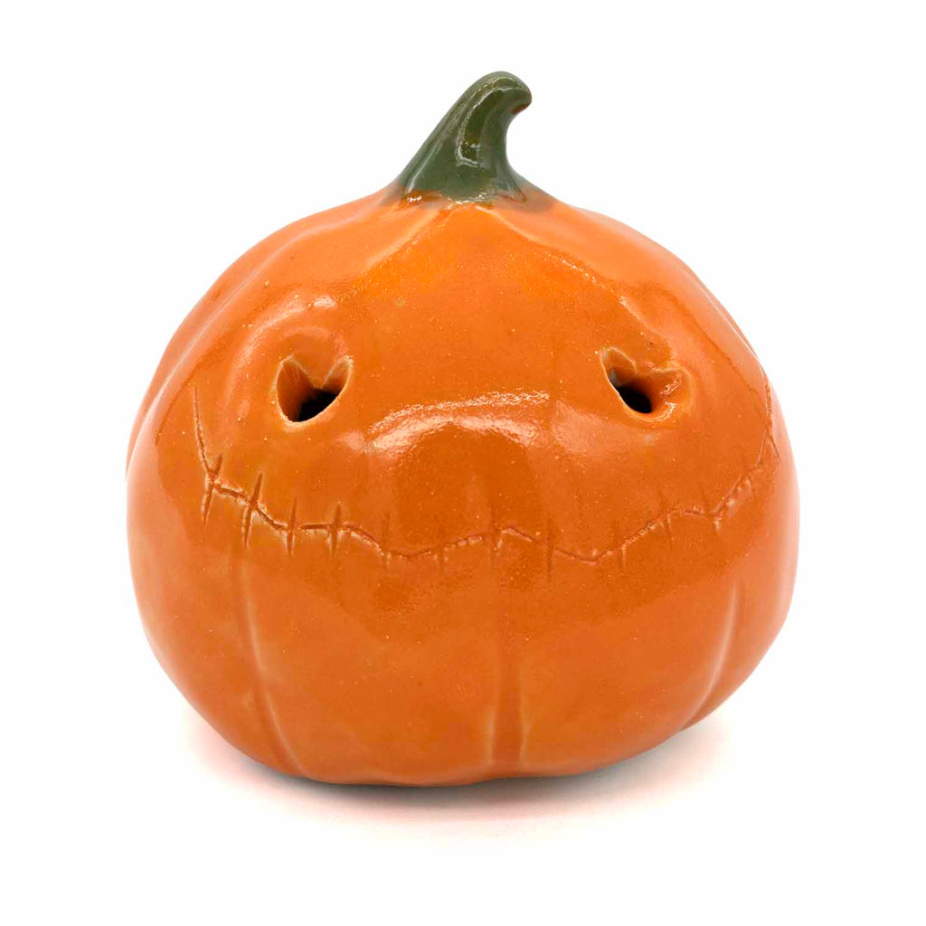 Jack-o'-Lantern Pumpkin Ceramic Figurine-Siesta Crafts