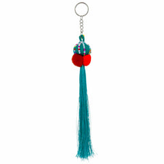Hill Tribe Colourful Tassel Keyring-Siesta Crafts