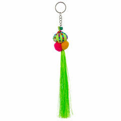 Hill Tribe Colourful Tassel Keyring-Siesta Crafts