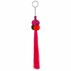 Hill Tribe Colourful Tassel Keyring-Siesta Crafts