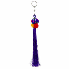 Hill Tribe Colourful Tassel Keyring-Siesta Crafts