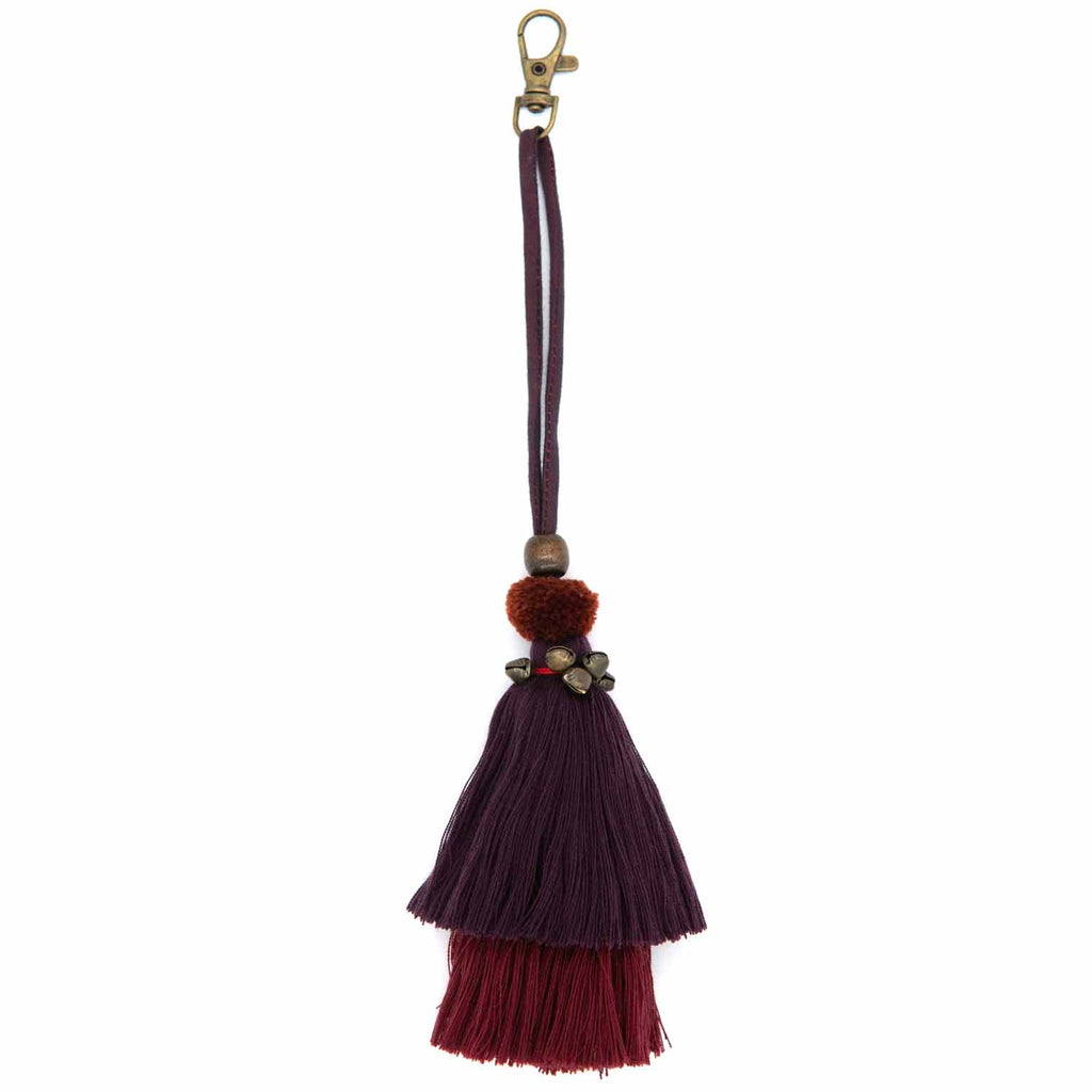 Hill Tribe Autumnal Tassel Bag Charm-Siesta Crafts