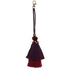 Hill Tribe Autumnal Tassel Bag Charm-Siesta Crafts