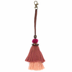 Hill Tribe Autumnal Tassel Bag Charm-Siesta Crafts