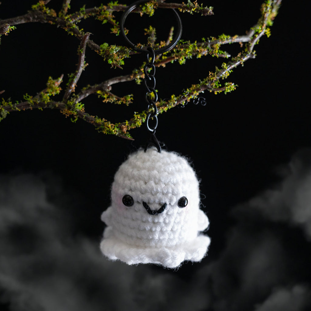 Mini Ghostie Crochet Keyring-Siesta Crafts
