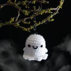 Mini Ghostie Crochet Keyring-Siesta Crafts
