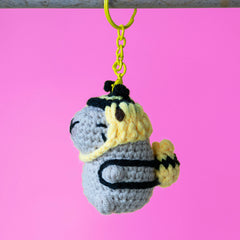 Capybara Crochet Keyring - Bumble Bee-Siesta Crafts