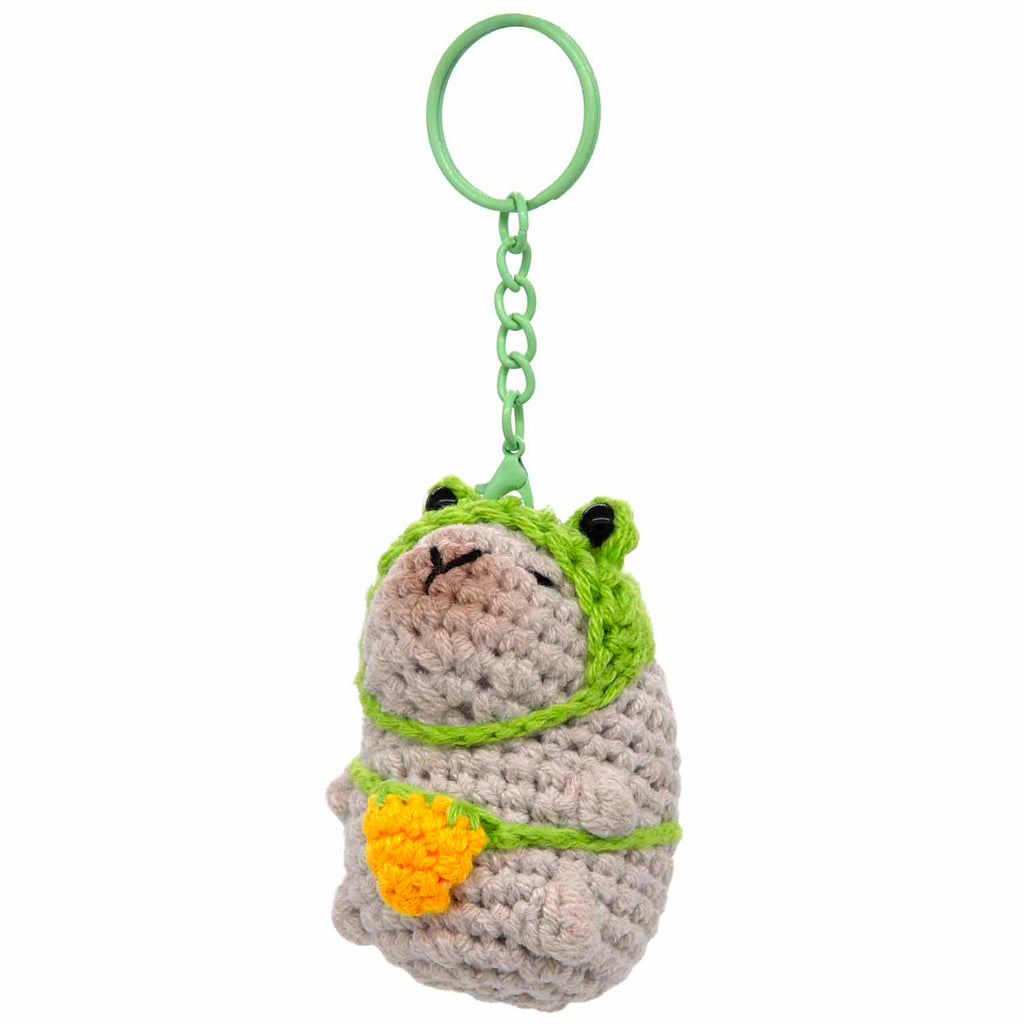 Capybara Crochet Keyring - Frog-Siesta Crafts
