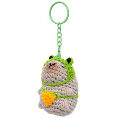 Capybara Crochet Keyring - Frog-Siesta Crafts