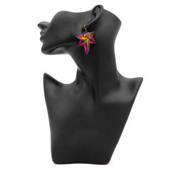 Twisted Bamboo Rainbow Earrings - Firework-Siesta Crafts