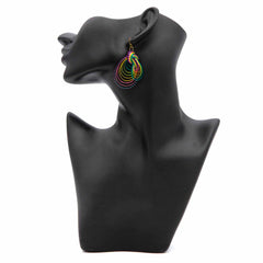 Twisted Bamboo Rainbow Earrings - Loop de Loop-Siesta Crafts