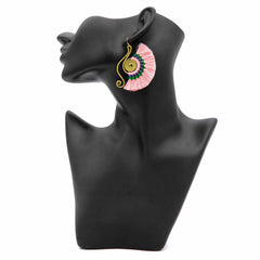 Macrame Tassel Earrings - Pink-Siesta Crafts