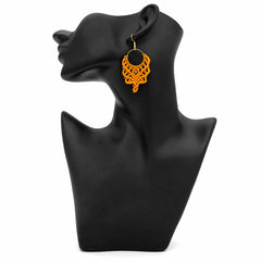 Knotted Cotton Reverse Drop Hoop Earrings