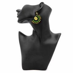 Knotted Cotton Fan Earrings-Siesta Crafts